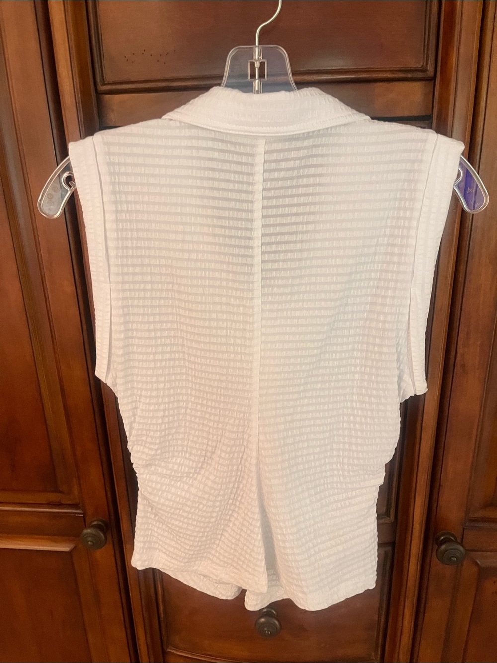 Pilcro White Ruched Collared Tank - Picture 3 of 3